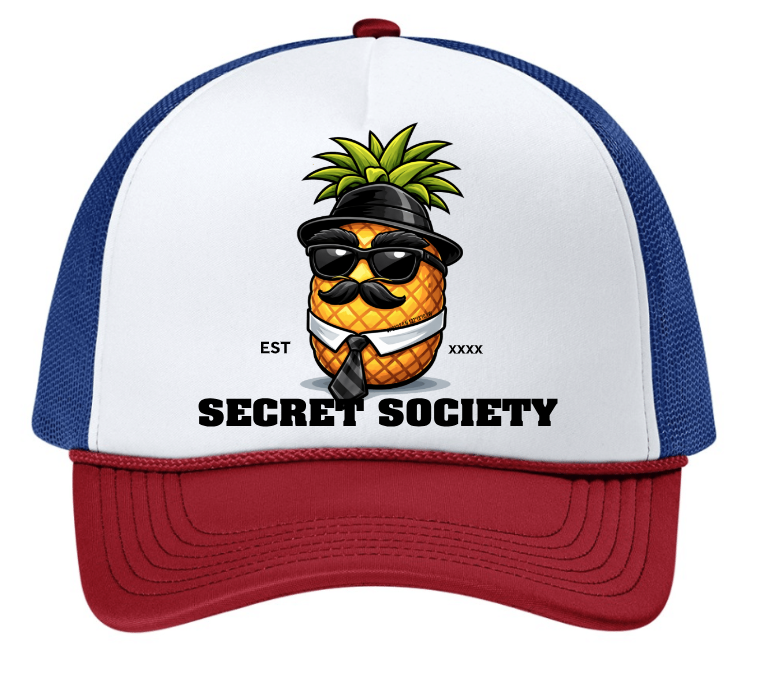 Pineapple Guy Trucker Hat Red/White/Blue