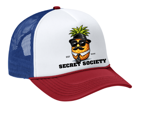 Pineapple Guy Trucker Hat Red/White/Blue