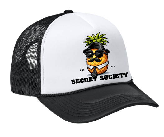 Pineapple Guy Trucker Hat Black/White