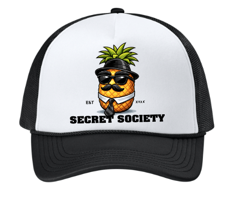 Pineapple Guy Trucker Hat Black/White