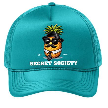 Pineapple Guy Trucker Hat Tropic Blue