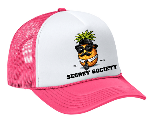 Pineapple Guy Trucker Hat Pink
