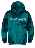 Secret Society  Tie-Dye Teal /Black Hoodie