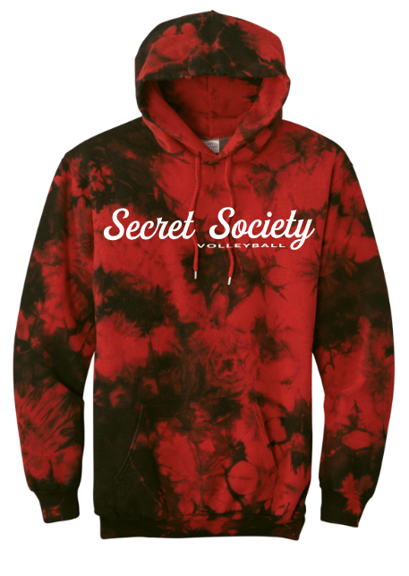 Secret Society  Tie-Dye Red/Black Hoodie