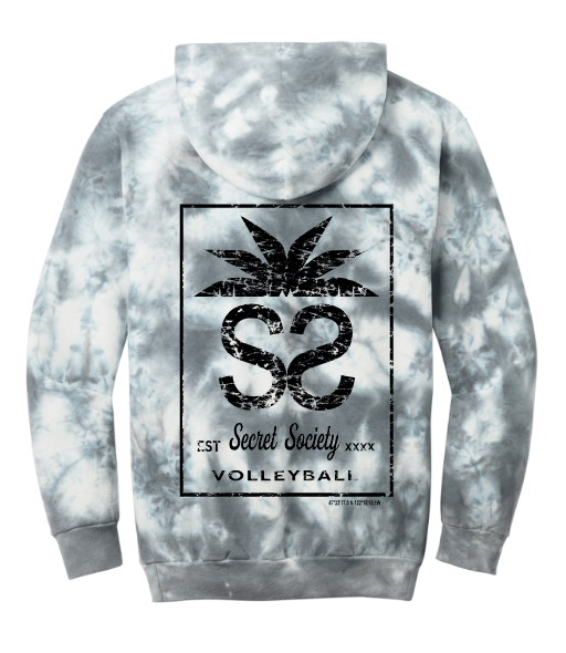 Secret Society  Tie-Dye White/Grey Hoodie